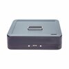 Controltek Cash Box with Combination Lock, 6 Compartments, 11.8 x 9.5 x 3.2, Charcoal 500128